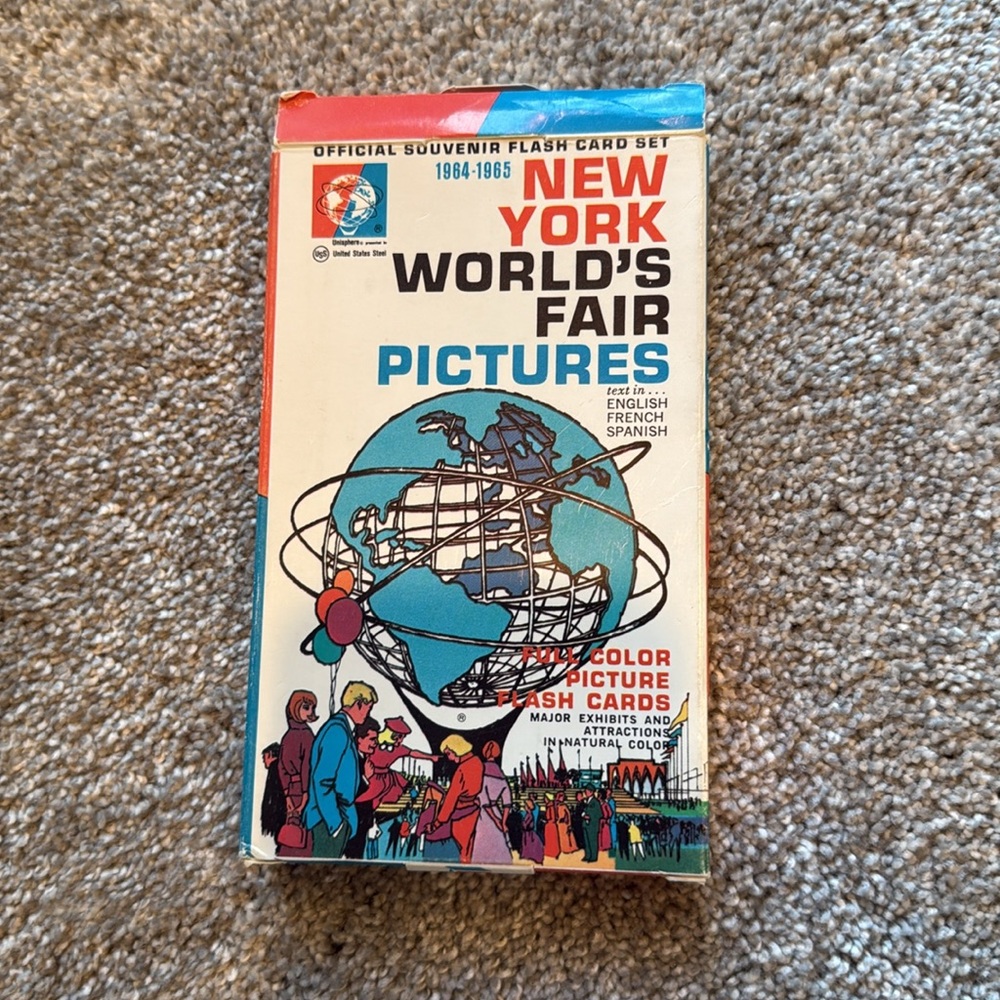 Antique 1964 New York World’s Fair Pictures- Colorful Souvenir Flash Card Set